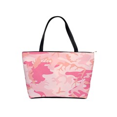 Pink Camo Print Shoulder Handbags by Nexatart