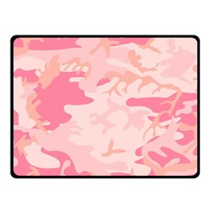 Pink Camo Print Fleece Blanket (small) by Nexatart