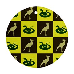 Bird And Snake Pattern Ornament (round)