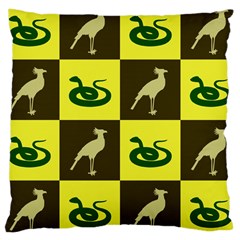 Bird And Snake Pattern Large Cushion Case (two Sides) by Nexatart