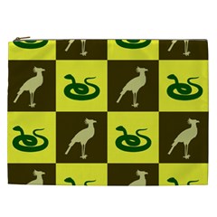 Bird And Snake Pattern Cosmetic Bag (xxl)  by Nexatart