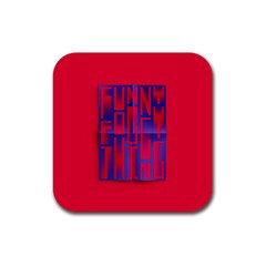 Funny Foggy Thing Rubber Coaster (Square) 