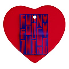 Funny Foggy Thing Heart Ornament (two Sides) by Nexatart