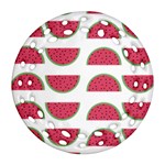 Watermelon Pattern Round Filigree Ornament (Two Sides) Front