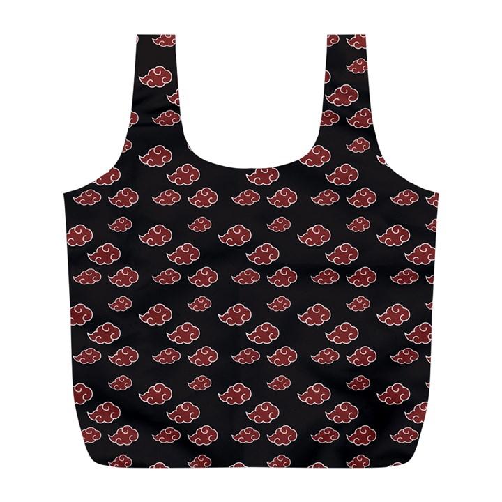 Cloud Red Brown Full Print Recycle Bags (L) 