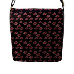 Cloud Red Brown Flap Messenger Bag (l)  by Mariart