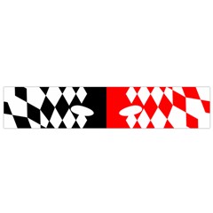 Face Mask Red Black Plaid Triangle Wave Chevron Flano Scarf (small)