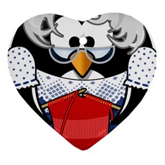 Grandma Penguin Ornament (heart) by Nexatart