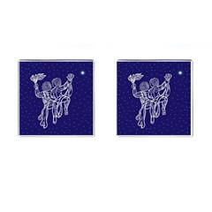 Gemini Zodiac Star Cufflinks (square)