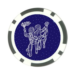 Gemini Zodiac Star Poker Chip Card Guard