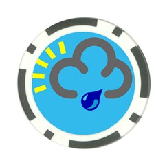 Light Rain Shower Cloud Sun Yellow Blue Sky Poker Chip Card Guard (10 Pack) by Mariart