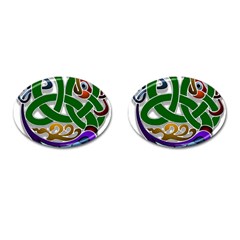 Celtic Ornament Cufflinks (oval) by Nexatart