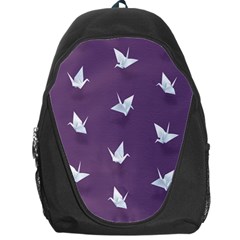 Goose Swan Animals Birl Origami Papper White Purple Backpack Bag