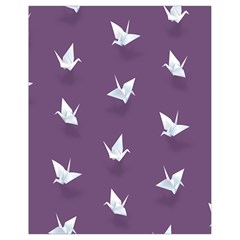 Goose Swan Animals Birl Origami Papper White Purple Drawstring Bag (small)