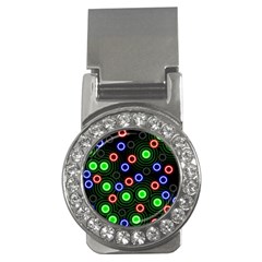 Neons Couleurs Circle Light Green Red Line Money Clips (cz)  by Mariart