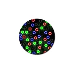 Neons Couleurs Circle Light Green Red Line Golf Ball Marker (10 Pack)