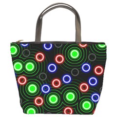 Neons Couleurs Circle Light Green Red Line Bucket Bags by Mariart