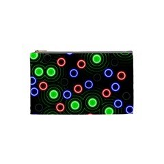 Neons Couleurs Circle Light Green Red Line Cosmetic Bag (small) 