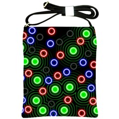 Neons Couleurs Circle Light Green Red Line Shoulder Sling Bags