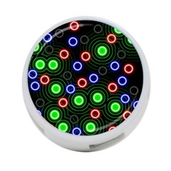 Neons Couleurs Circle Light Green Red Line 4-port Usb Hub (one Side) by Mariart