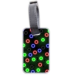 Neons Couleurs Circle Light Green Red Line Luggage Tags (two Sides)