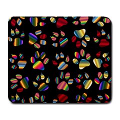 Colorful Paw Prints Pattern Background Reinvigorated Large Mousepads by Nexatart