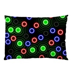 Neons Couleurs Circle Light Green Red Line Pillow Case (two Sides) by Mariart