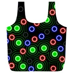 Neons Couleurs Circle Light Green Red Line Full Print Recycle Bags (l) 