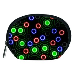Neons Couleurs Circle Light Green Red Line Accessory Pouches (medium)  by Mariart