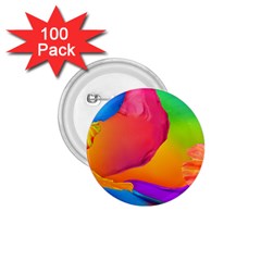 Paint Rainbow Color Blue Red Green Blue Purple 1 75  Buttons (100 Pack) 
