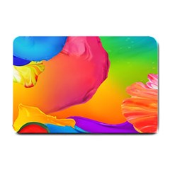 Paint Rainbow Color Blue Red Green Blue Purple Small Doormat 