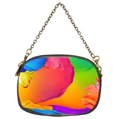 Paint Rainbow Color Blue Red Green Blue Purple Chain Purses (two Sides) 