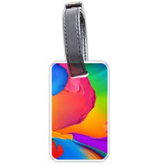 Paint Rainbow Color Blue Red Green Blue Purple Luggage Tags (one Side) 