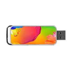 Paint Rainbow Color Blue Red Green Blue Purple Portable Usb Flash (one Side) by Mariart