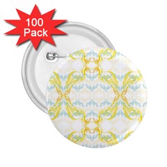 Crane White Yellow Bird Eye Animals Face Mask 2 25  Buttons (100 Pack) 