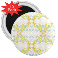 Crane White Yellow Bird Eye Animals Face Mask 3  Magnets (10 Pack)  by Mariart
