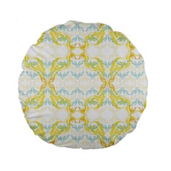 Crane White Yellow Bird Eye Animals Face Mask Standard 15  Premium Flano Round Cushions