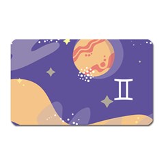Planet Galaxy Space Star Polka Meteor Moon Blue Sky Circle Magnet (rectangular) by Mariart