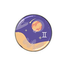 Planet Galaxy Space Star Polka Meteor Moon Blue Sky Circle Hat Clip Ball Marker (4 Pack) by Mariart