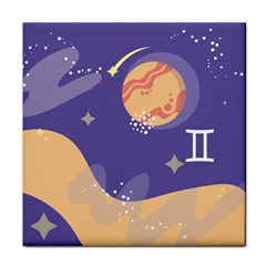 Planet Galaxy Space Star Polka Meteor Moon Blue Sky Circle Face Towel by Mariart