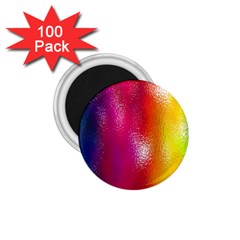 Color Glass Rainbow Green Yellow Gold Pink Purple Red Blue 1 75  Magnets (100 Pack) 