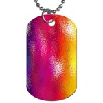 Color Glass Rainbow Green Yellow Gold Pink Purple Red Blue Dog Tag (Two Sides) Front