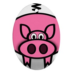 Pork Pig Pink Animals Ornament (oval)