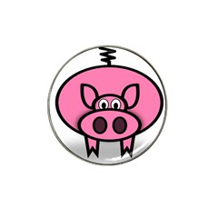 Pork Pig Pink Animals Hat Clip Ball Marker (4 Pack)