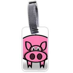 Pork Pig Pink Animals Luggage Tags (one Side)  by Mariart