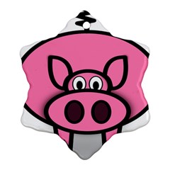 Pork Pig Pink Animals Ornament (snowflake)