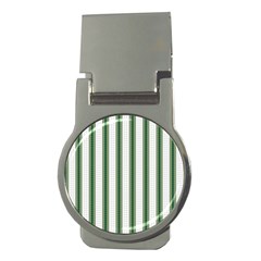 Plaid Line Green Line Vertical Money Clips (round) 