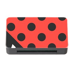 Red Black Hole White Line Wave Chevron Polka Circle Memory Card Reader With Cf
