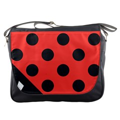 Red Black Hole White Line Wave Chevron Polka Circle Messenger Bags by Mariart
