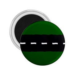 Road Street Green Black White Line 2 25  Magnets by Mariart